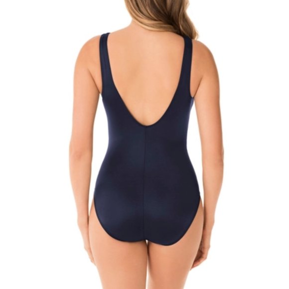 NWT Miraclesuit Arden Midnight Blue One Piece - Picture 2 of 9